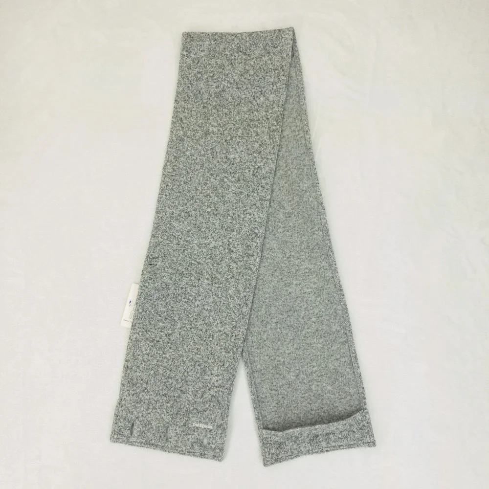 Patagonia Better Sweater Scarf Womens OS Birch White Gray Button Knit Fleece New